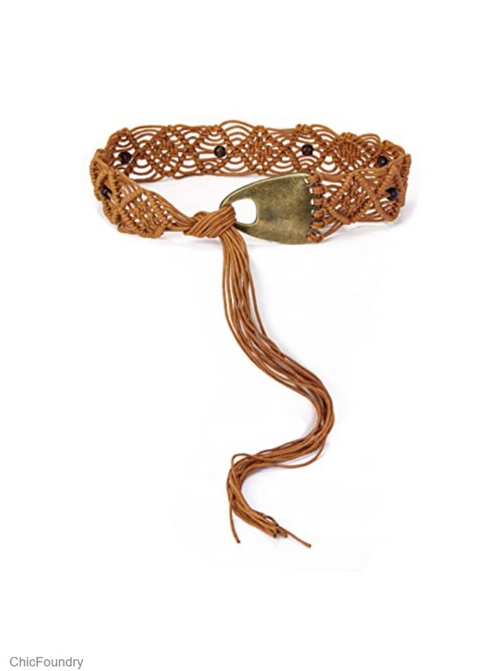 Bohemian Rope Braid Waist Belt Handwoven Wax Rope